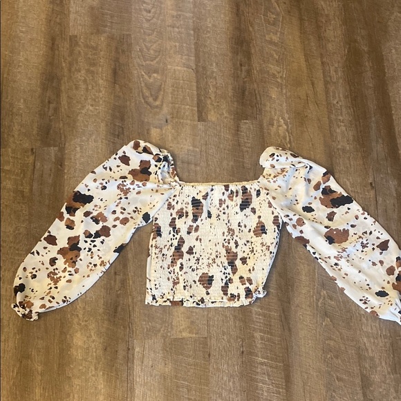 NWT Buddy Love Bailey Texas Top Cow Print Size M - Picture 7 of 7